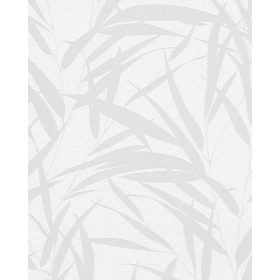 Fehér nagy levél mintás tapéta (6753-10)