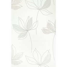 Szürke nagy levél mintás tapéta (735505)