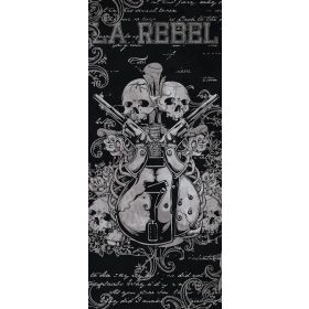   Gitár és koponyák öntapadós poszter, fotótapéta 841SKT /91x211 cm/