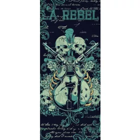   Gitár és koponyák vlies poszter, fotótapéta 842VET /91x211 cm/