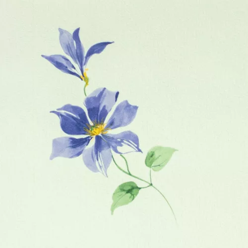 Lila virág mintás tapéta (95816-1)