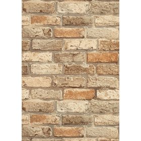 Barna színű tégla mintás tapéta (A45308)