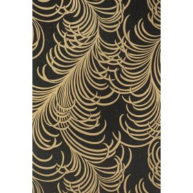 Arany hosszú levél mintás tapéta (A46503)