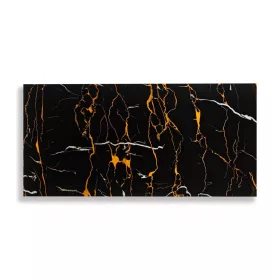   ÖNTAPADÓS PVC CSEMPEPANEL, FEKETE ALAPÚ NARANCS MÁRVÁNY, 30 X 60 CM