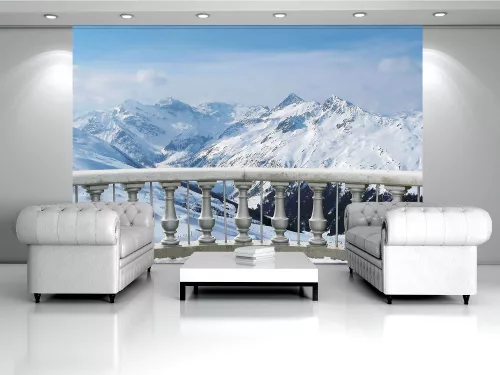 Hegyek poszter, fotótapéta Vlies (368 x 254 cm)