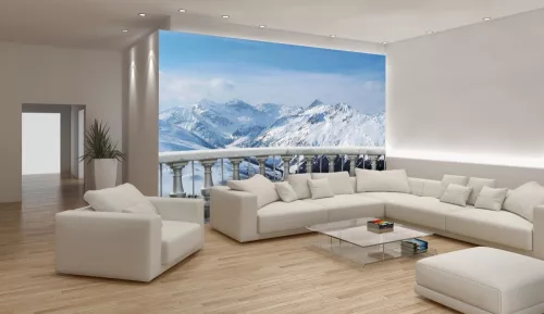 Hegyek poszter, fotótapéta Vlies (368 x 254 cm)