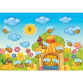 Méhecskék  poszter, fotótapéta, Vlies (104 x 70,5 cm)