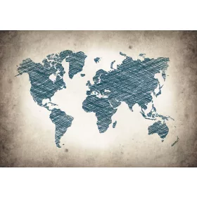 Világtérkép  poszter, fotótapéta, Vlies (104 x 70,5 cm)