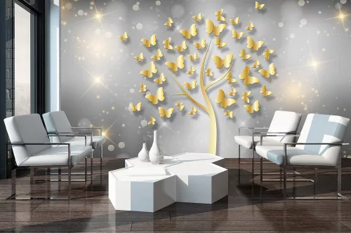 Absztrakt fa  poszter, fotótapéta, Vlies (104 x 70,5 cm)