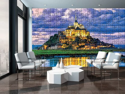Puzzle Castle  poszter, fotótapéta, Vlies (104 x 70,5 cm)