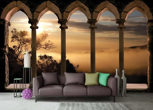 Naplemente poszter, fotótapéta, Vlies (104 x 70,5 cm)