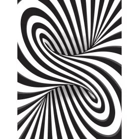   Csíkos 3D poszter, fotótapéta, Vlies  (184x254 cm, álló)