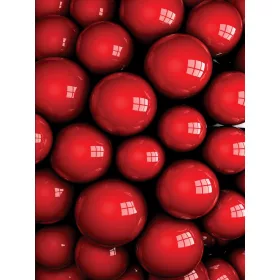   Piros gömbök poszter, fotótapéta, Vlies  (206x275 cm, álló)
