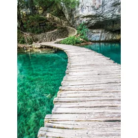   Plitvicei-tavak poszter, fotótapéta, Vlies  (184x254 cm, álló)