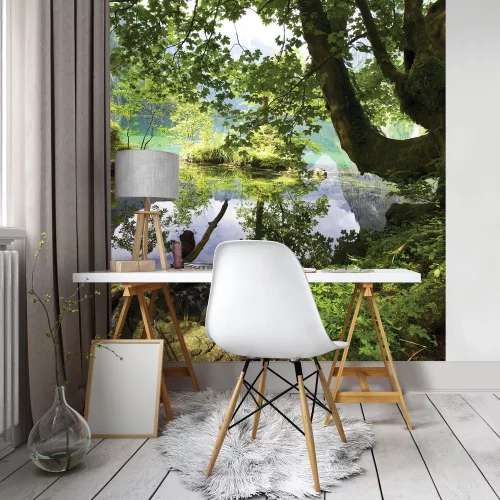 Erdei patak poszter, fotótapéta, Vlies  (206x275 cm, álló)