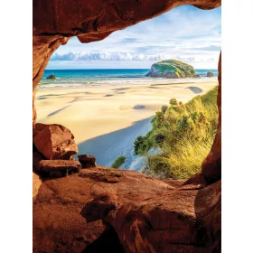   Barlangból kilátás a tengerpartra poszter, fotótapéta, Vlies  (184x254 cm, álló)
