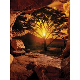   Barlangból kilátás a naplementére poszter, fotótapéta, Vlies  (184x254 cm, álló)