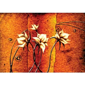 Virágok  poszter, fotótapéta, Vlies (104 x 70,5 cm)