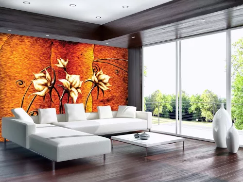 Virágok  poszter, fotótapéta, Vlies (104 x 70,5 cm)