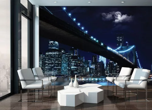Brooklyn Bridge poszter, fotótapéta, Vlies (104 x 70,5 cm)