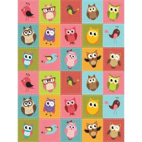   Színes baglyok poszter, fotótapéta, Vlies  (184x254 cm, álló)