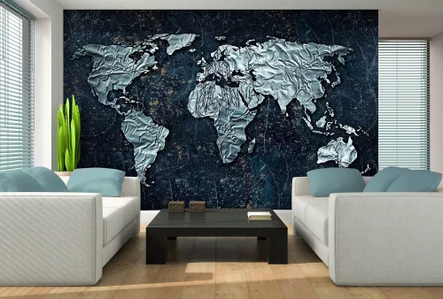 Világtérkép  poszter, fotótapéta, Vlies (104 x 70,5 cm)