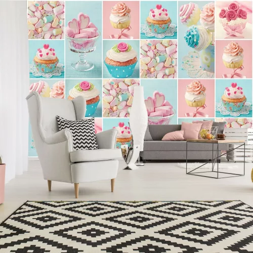 Édességek poszter, fotótapéta Vlies (254 x 184 cm)
