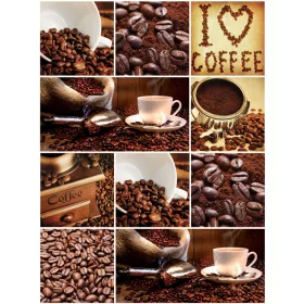 Kávé poszter, fotótapéta, Vlies  (184x254 cm, álló)