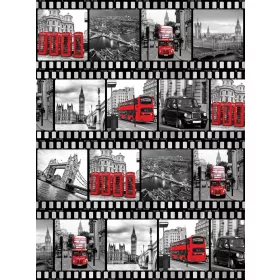   Londoni filmkockák poszter, fotótapéta, Vlies  (184x254 cm, álló)