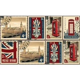 Londoni anzix  poszter, fotótapéta, Vlies (104 x 70,5 cm)