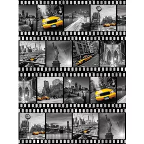   New York filmkockákon poszter, fotótapéta, Vlies  (184x254 cm, álló)