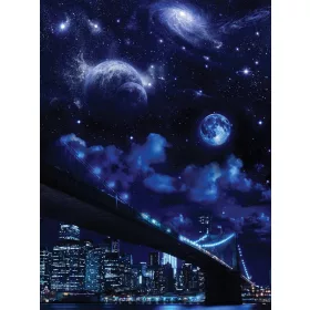  Égbolt New York felett poszter, fotótapéta, Vlies  (184x254 cm, álló)