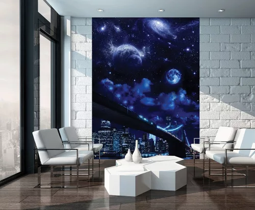 Égbolt New York felett poszter, fotótapéta, Vlies  (184x254 cm, álló)