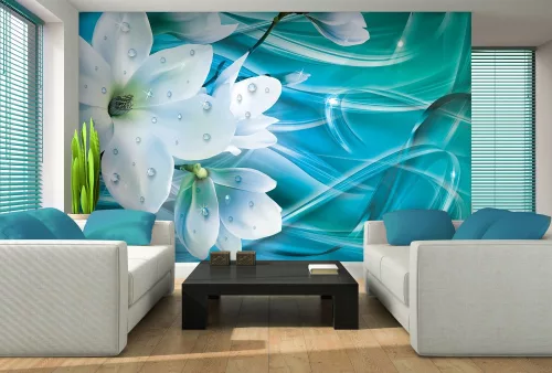 Virágok poszter, fotótapéta Vlies (208 x 146 cm)