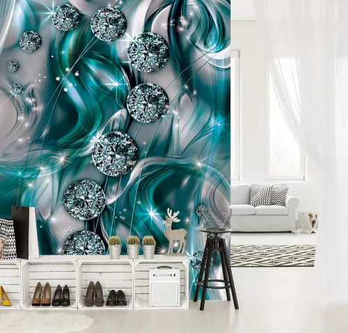 Gyöngyös absztrakt poszter, fotótapéta, Vlies  (184x254 cm, álló)