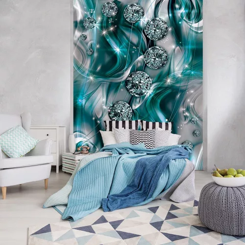 Gyöngyös absztrakt poszter, fotótapéta, Vlies  (184x254 cm, álló)