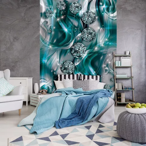 Gyöngyös absztrakt poszter, fotótapéta, Vlies  (184x254 cm, álló)