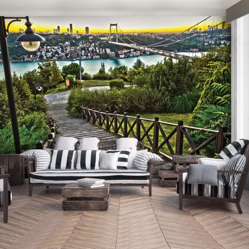 Kilátás poszter, fotótapéta, Vlies (416 x 254 cm)