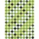 Zöld minta poszter, fotótapéta, Vlies  (184x254 cm, álló)