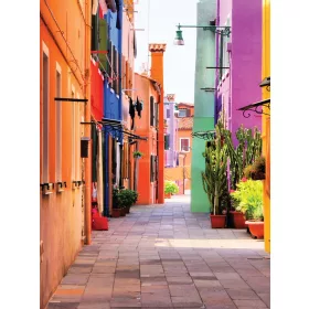   Színes város poszter, fotótapéta, Vlies  (184x254 cm, álló)