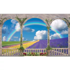   Kilátás a teraszról poszter, fotótapéta, Vlies (104 x 70,5 cm)