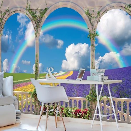 Kilátás a teraszról poszter, fotótapéta, Vlies (104 x 70,5 cm)