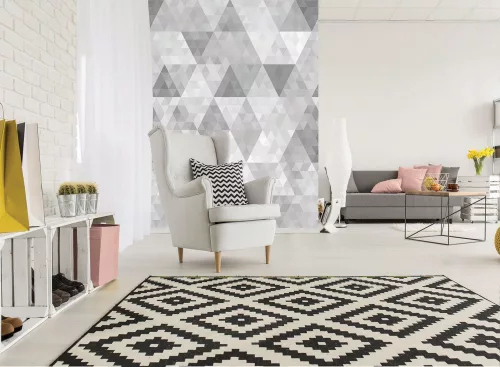 Szürke minta poszter, fotótapéta, Vlies  (184x254 cm, álló)