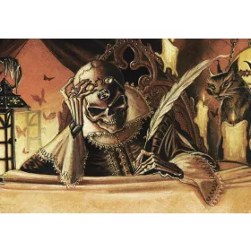   Író csontváz  poszter, fotótapéta, Vlies (104 x 70,5 cm)