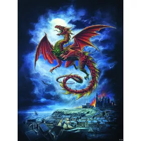 Sárkány poszter, fotótapéta, Vlies  (184x254 cm, álló)