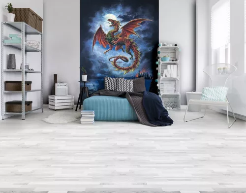 Sárkány poszter, fotótapéta, Vlies  (184x254 cm, álló)