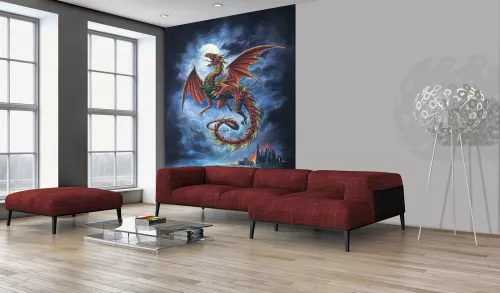 Sárkány poszter, fotótapéta, Vlies  (184x254 cm, álló)