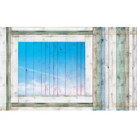 Deszkafal poszter, fotótapéta, Vlies (104 x 70,5 cm)