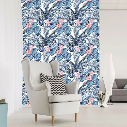 Levél minta poszter, fotótapéta, Vlies  (206x275 cm, álló)