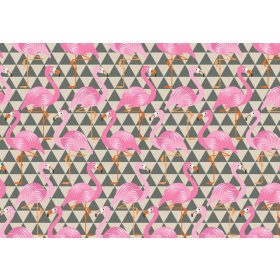 Flamingók  poszter, fotótapéta, Vlies (104 x 70,5 cm)